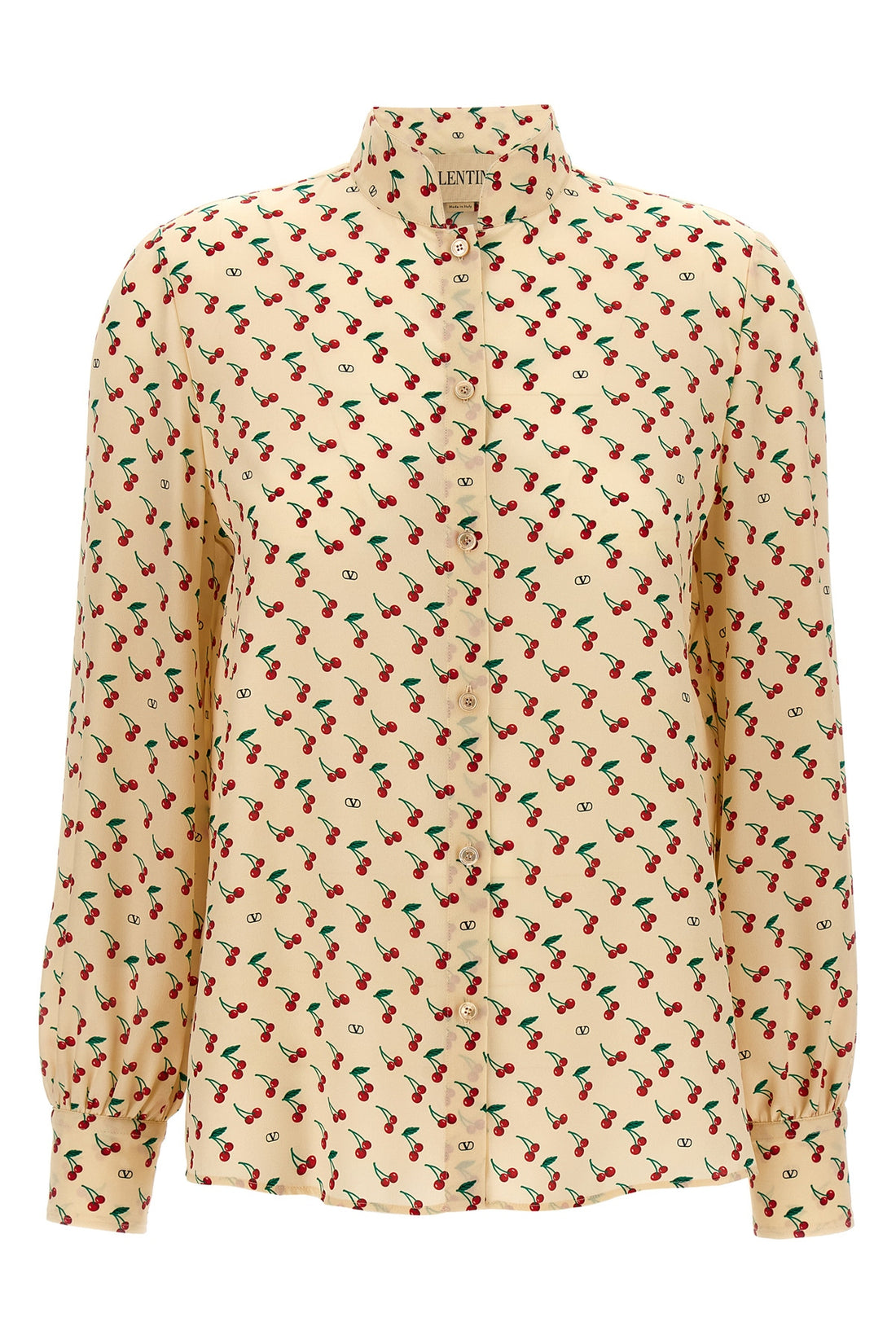 VALENTINO GARAVANI 40 all-over crepe de chine silk shirt