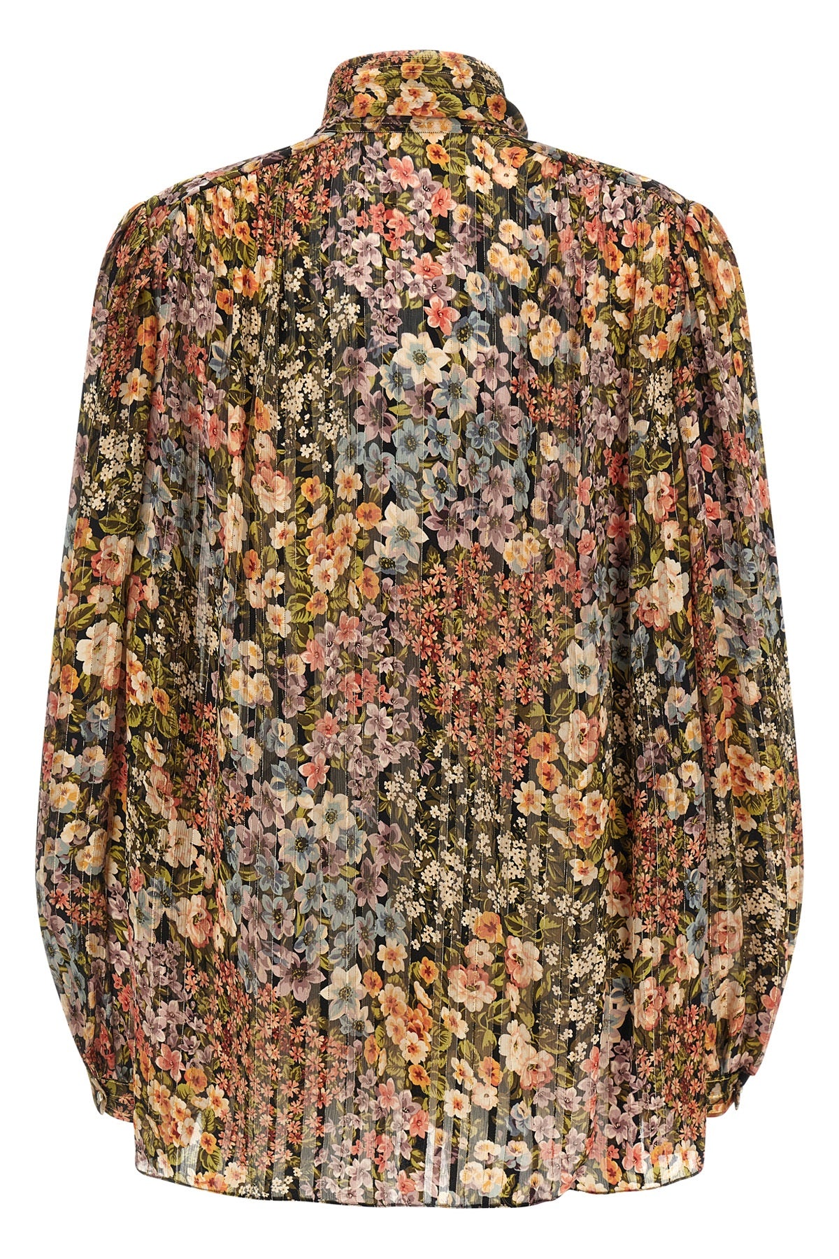 all-over après lhiver - fiorellini print semi-transparent silk shirt