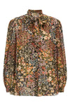 all-over après lhiver - fiorellini print semi-transparent silk shirt