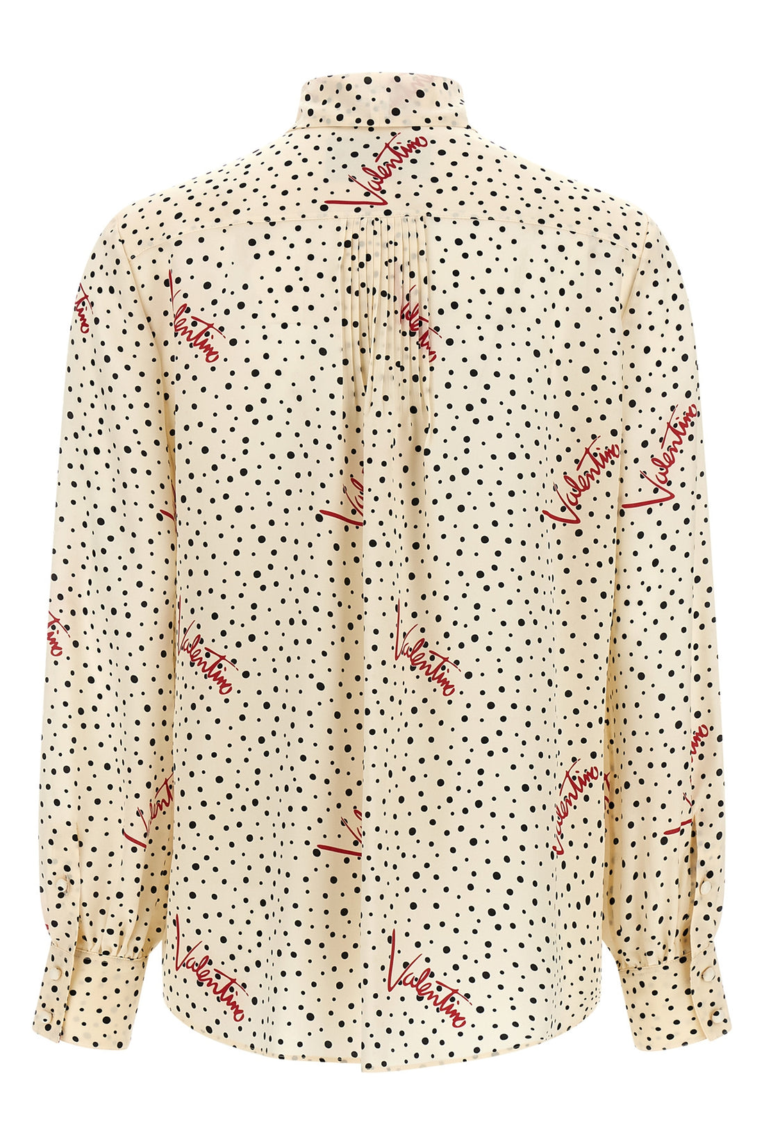 VALENTINO GARAVANI 38 bollicine plusdepois print crepe de chine silk shirt