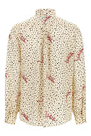 bollicine plusdepois print crepe de chine silk shirt