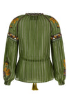 silk and lurex chiffon shirt