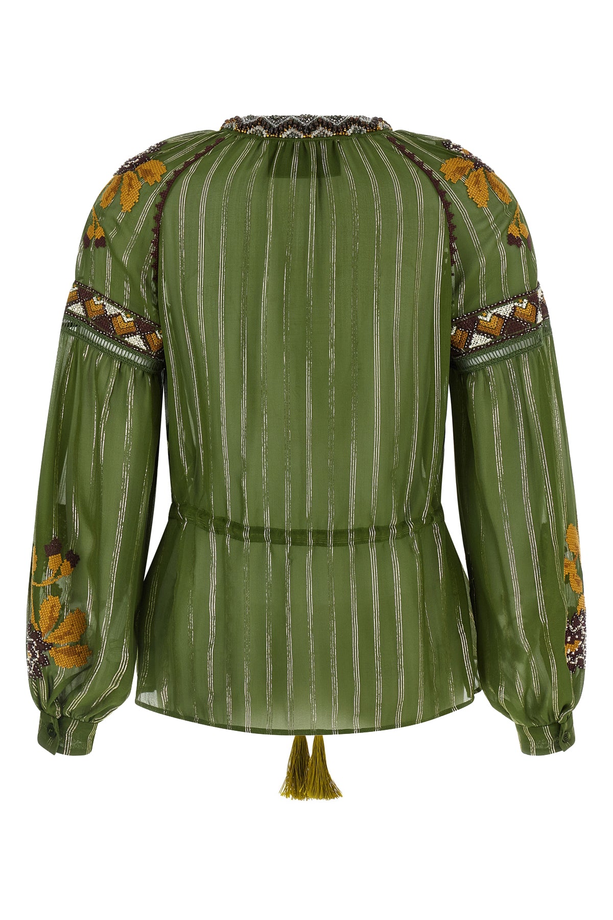 silk and lurex chiffon shirt