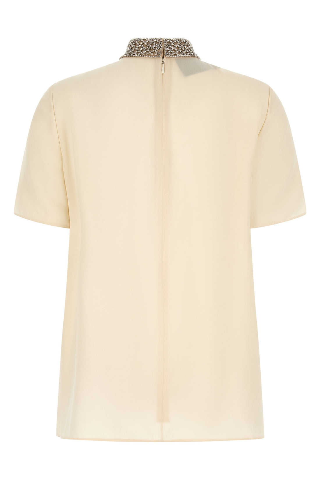 VALENTINO GARAVANI 40 the valentino garavani short-sleeved top is made of fine crêpe de chine silk