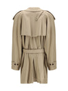 belted double-breasted trench coat