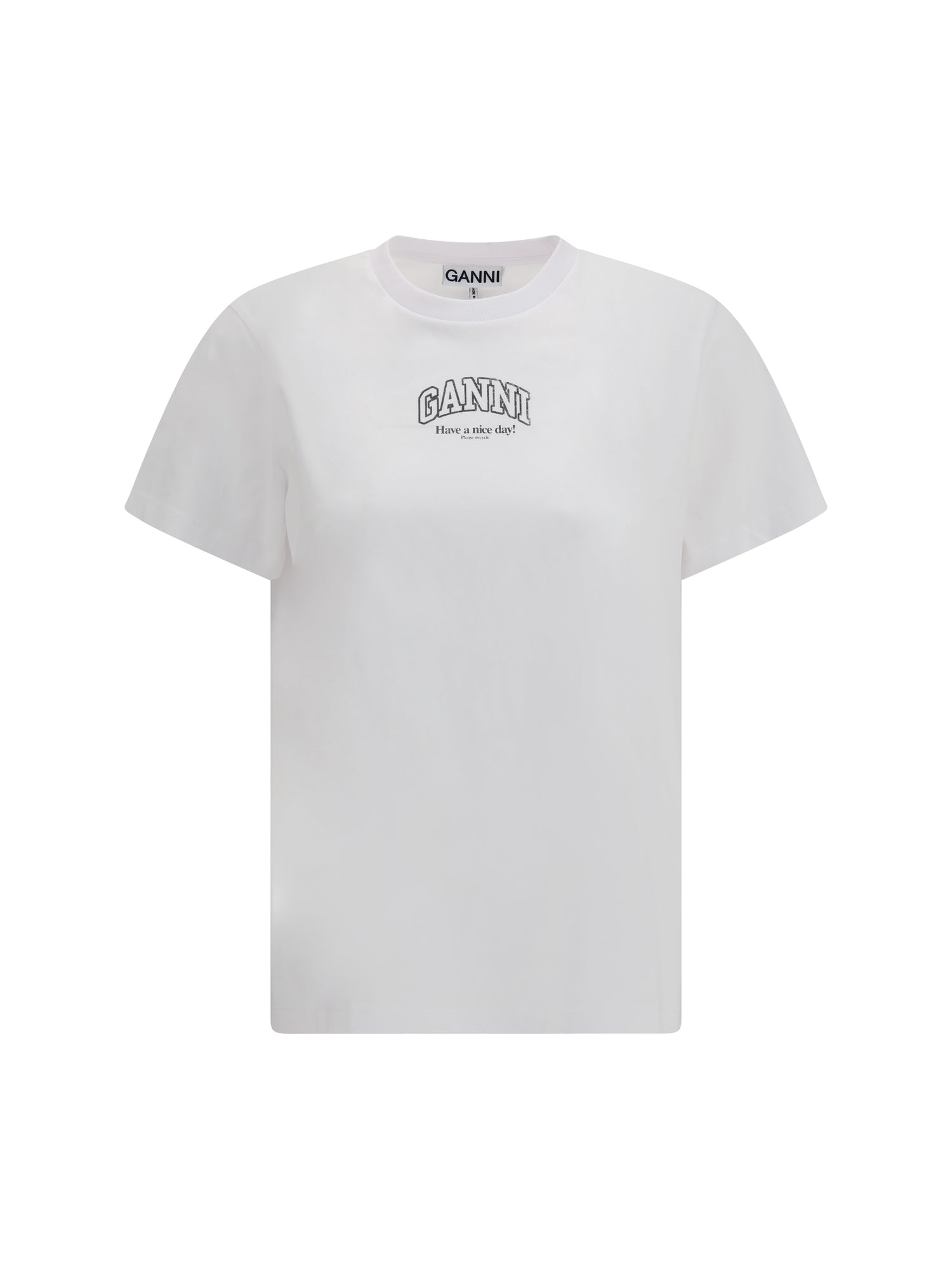 GANNI L crewneck t-shirt 