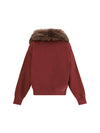 sweatshirt with a shearling collar
