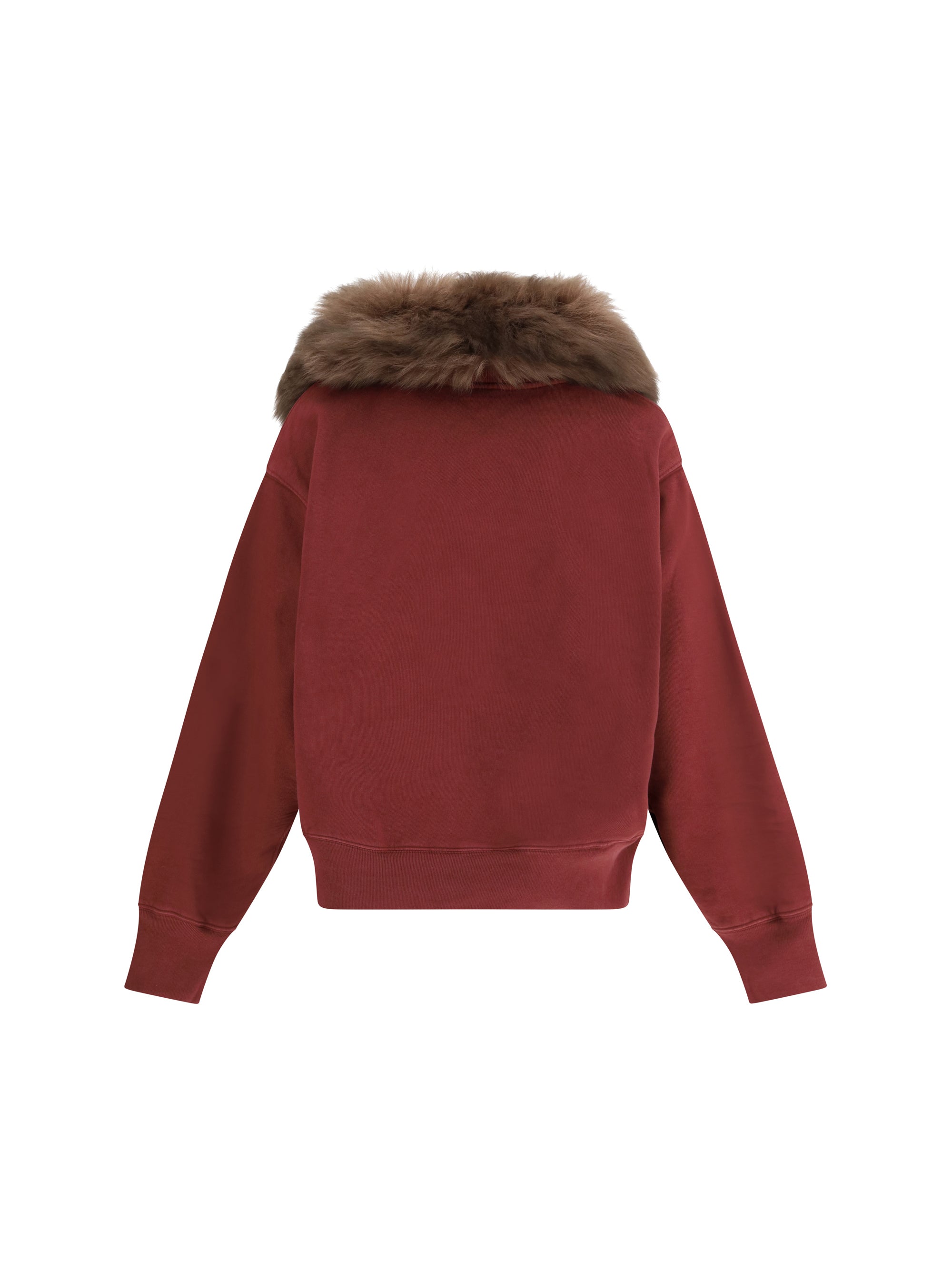 sweatshirt with a shearling collar