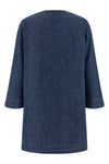 solid chambray medium wash cotton denim dress