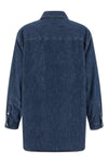 solid chambray cotton denim shirt