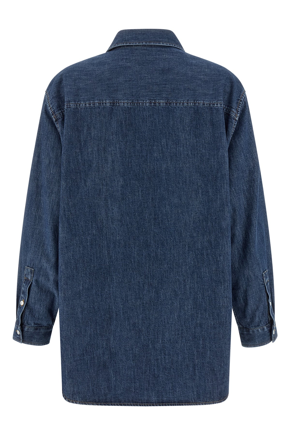 solid chambray cotton denim shirt