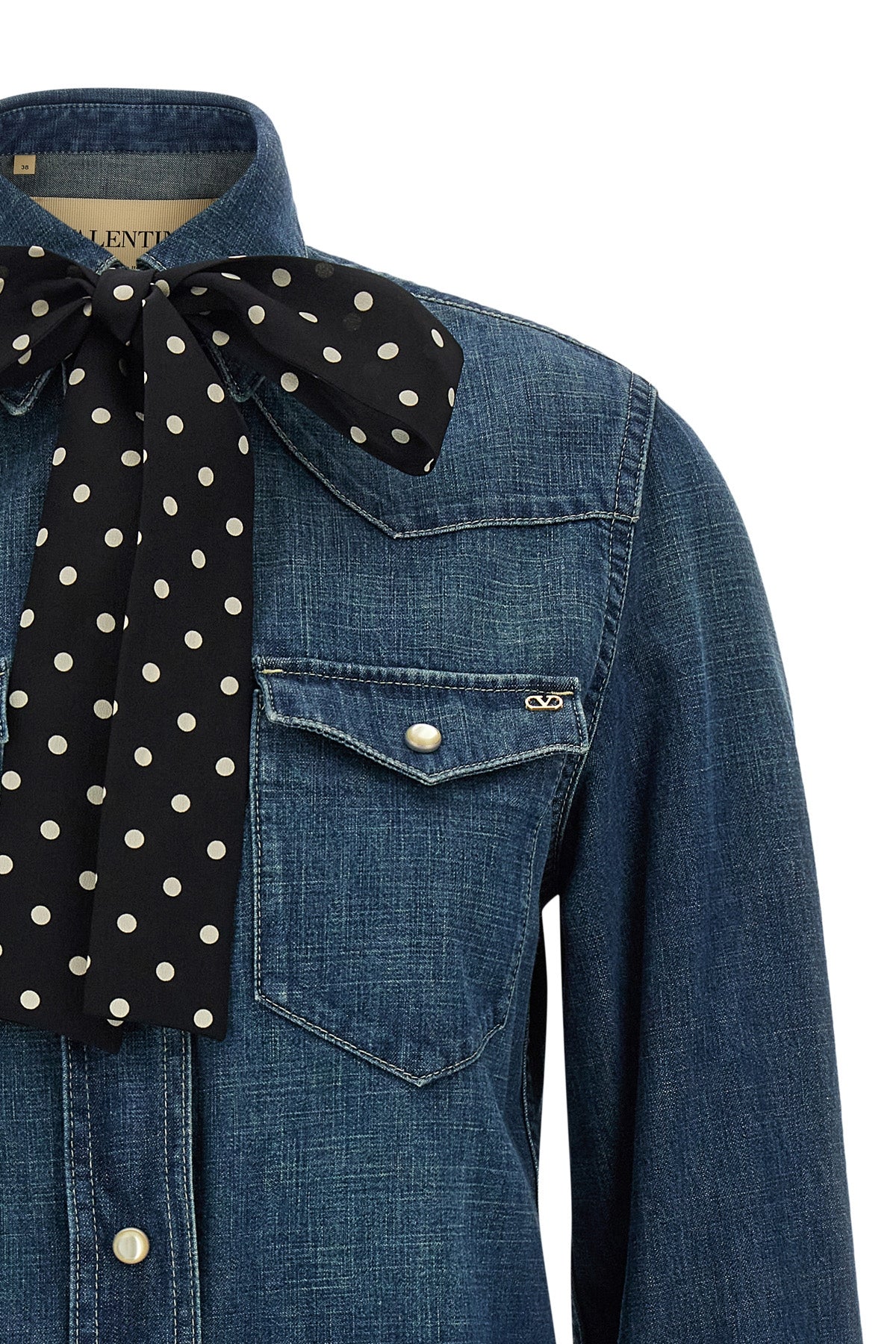 the valentino garavani denim shirt redefines the codes of casual wear through a