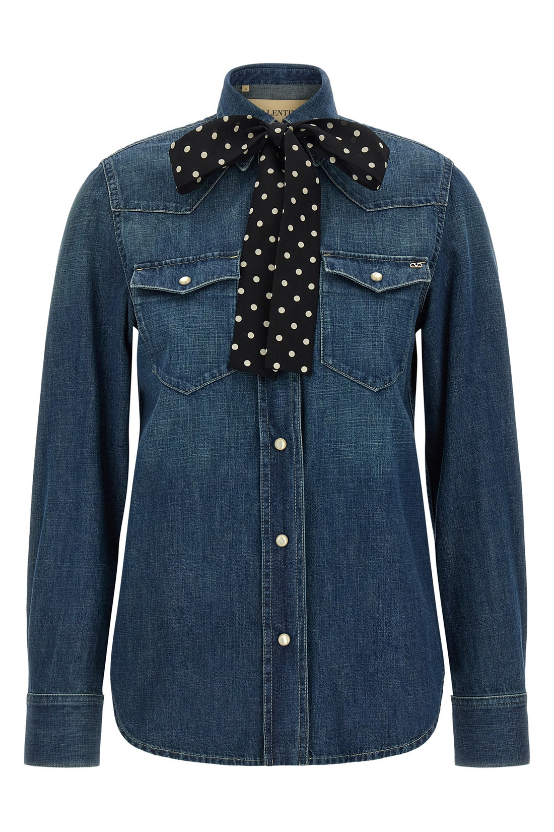 VALENTINO GARAVANI 38 the valentino garavani denim shirt redefines the codes of casual wear through a