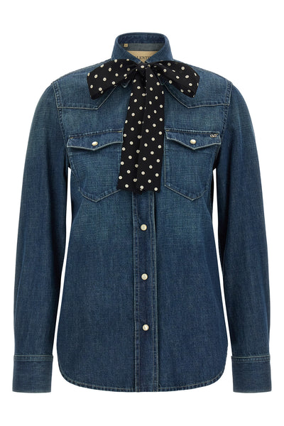 the valentino garavani denim shirt redefines the codes of casual wear through a