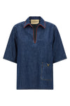 the valentino garavani denim shirt combines casual aesthetics
