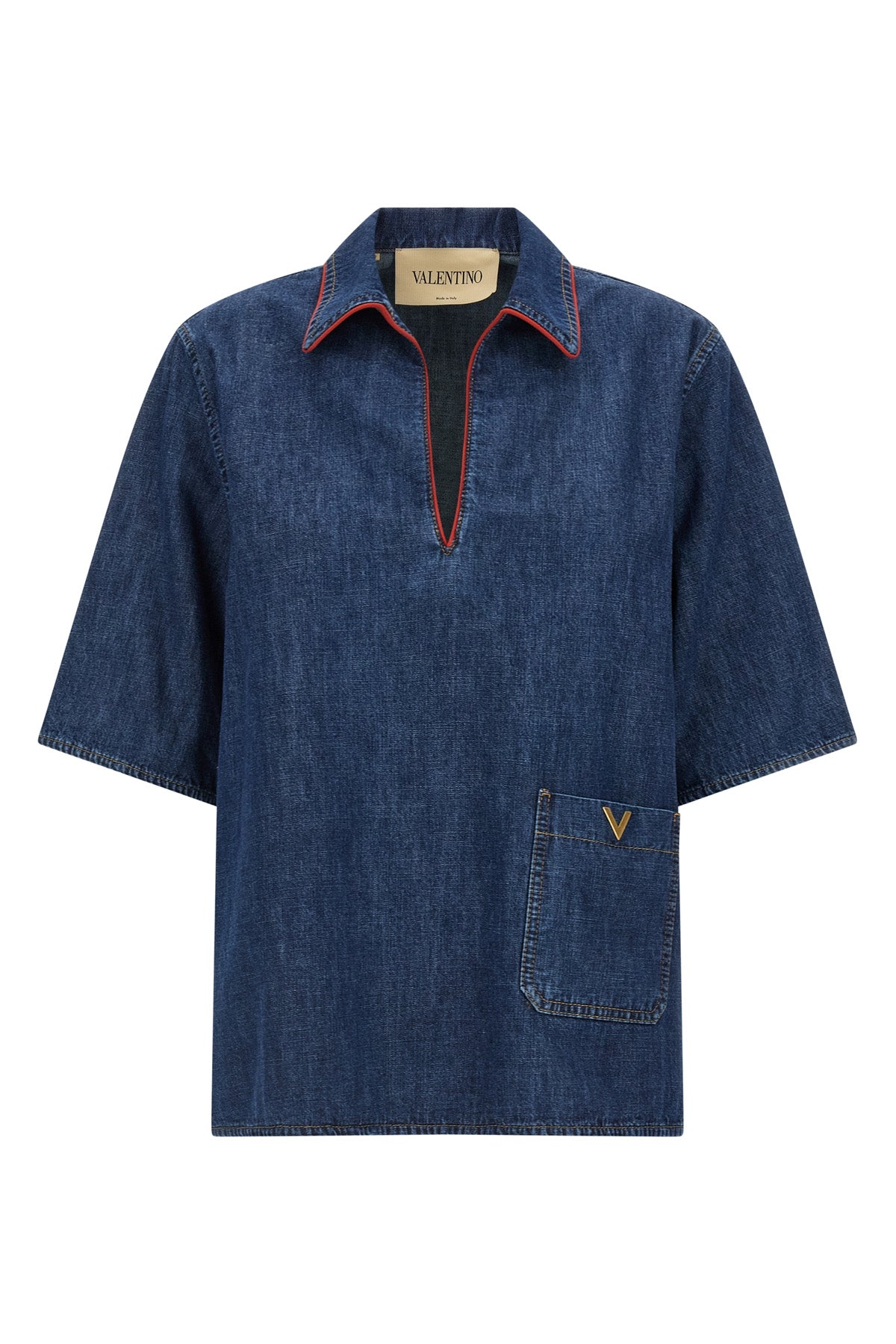 the valentino garavani denim shirt combines casual aesthetics