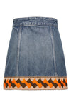 cotton denim mini skirt