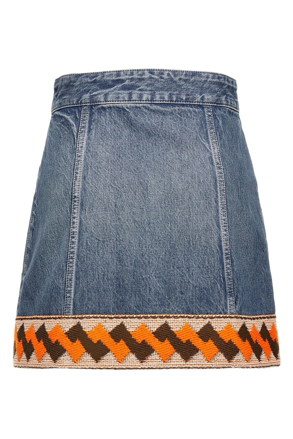 cotton denim mini skirt