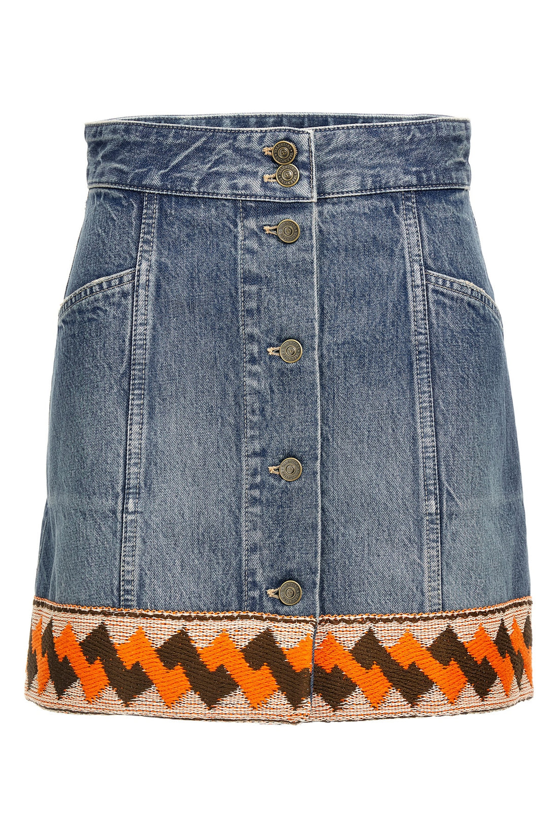 VALENTINO GARAVANI 38 cotton denim mini skirt