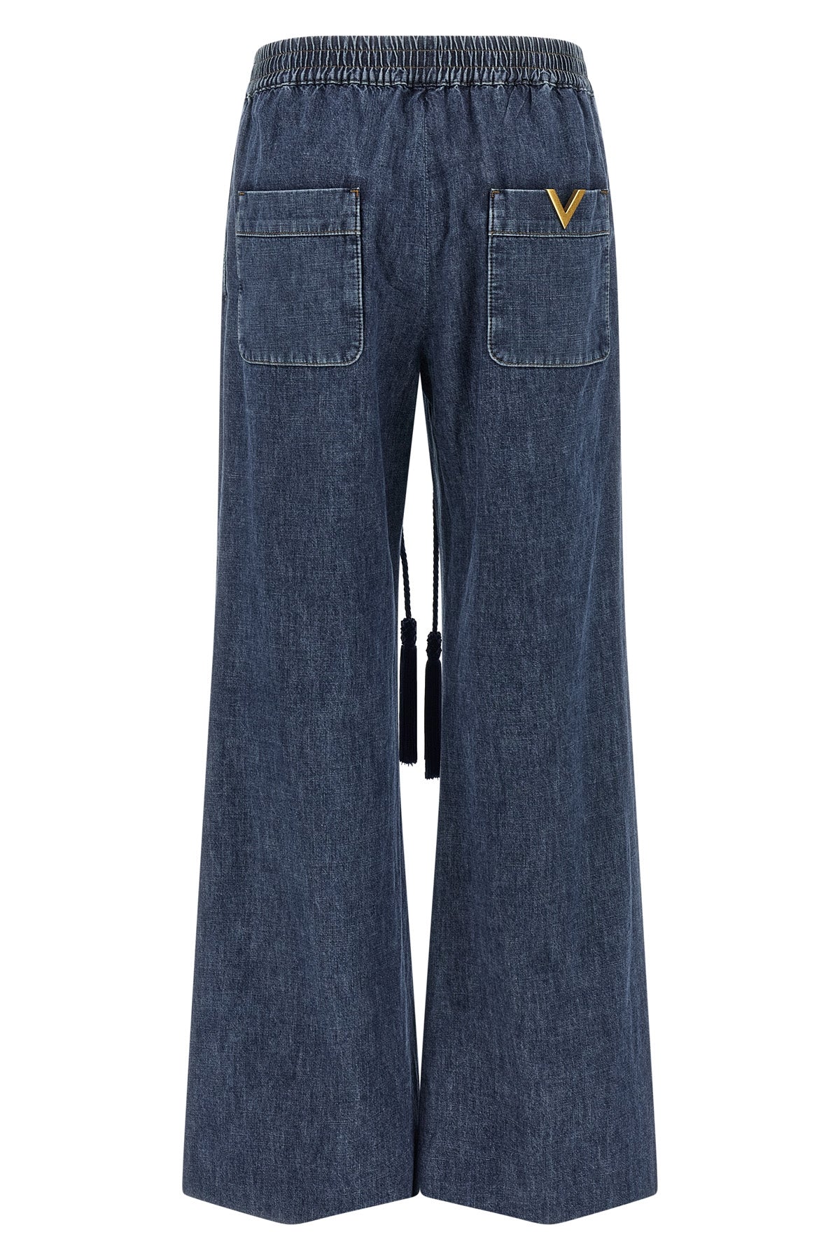 solid chambray medium wash denim jeans