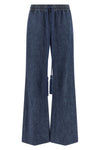 solid chambray medium wash denim jeans
