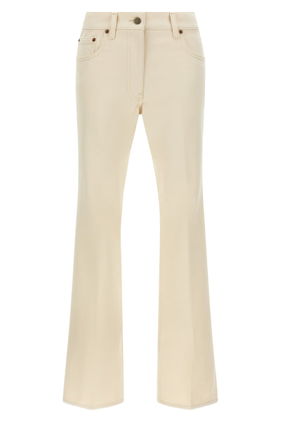 garment-dyed solid denim jeans