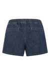 chambray cotton denim shorts