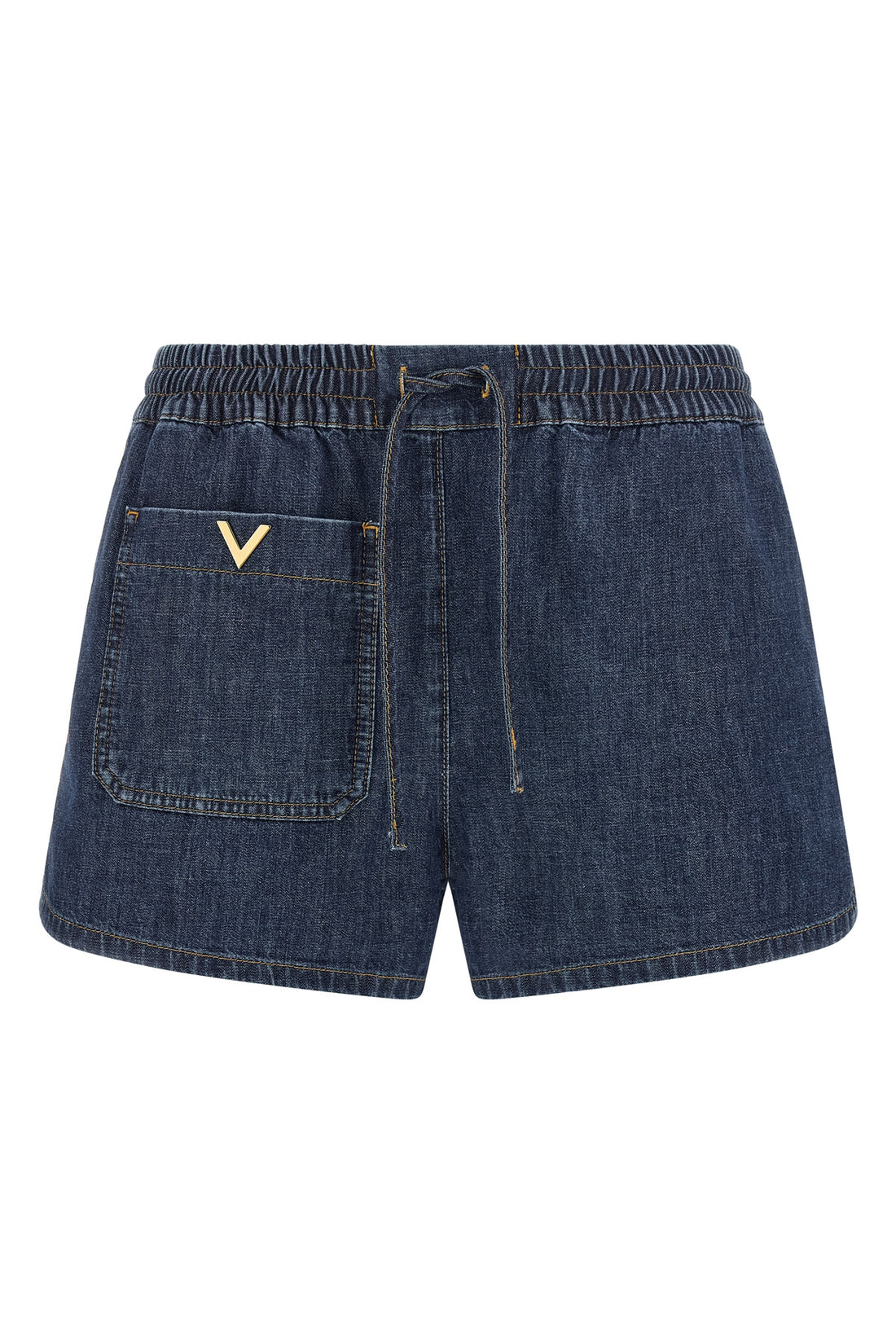 VALENTINO GARAVANI 38 chambray cotton denim shorts