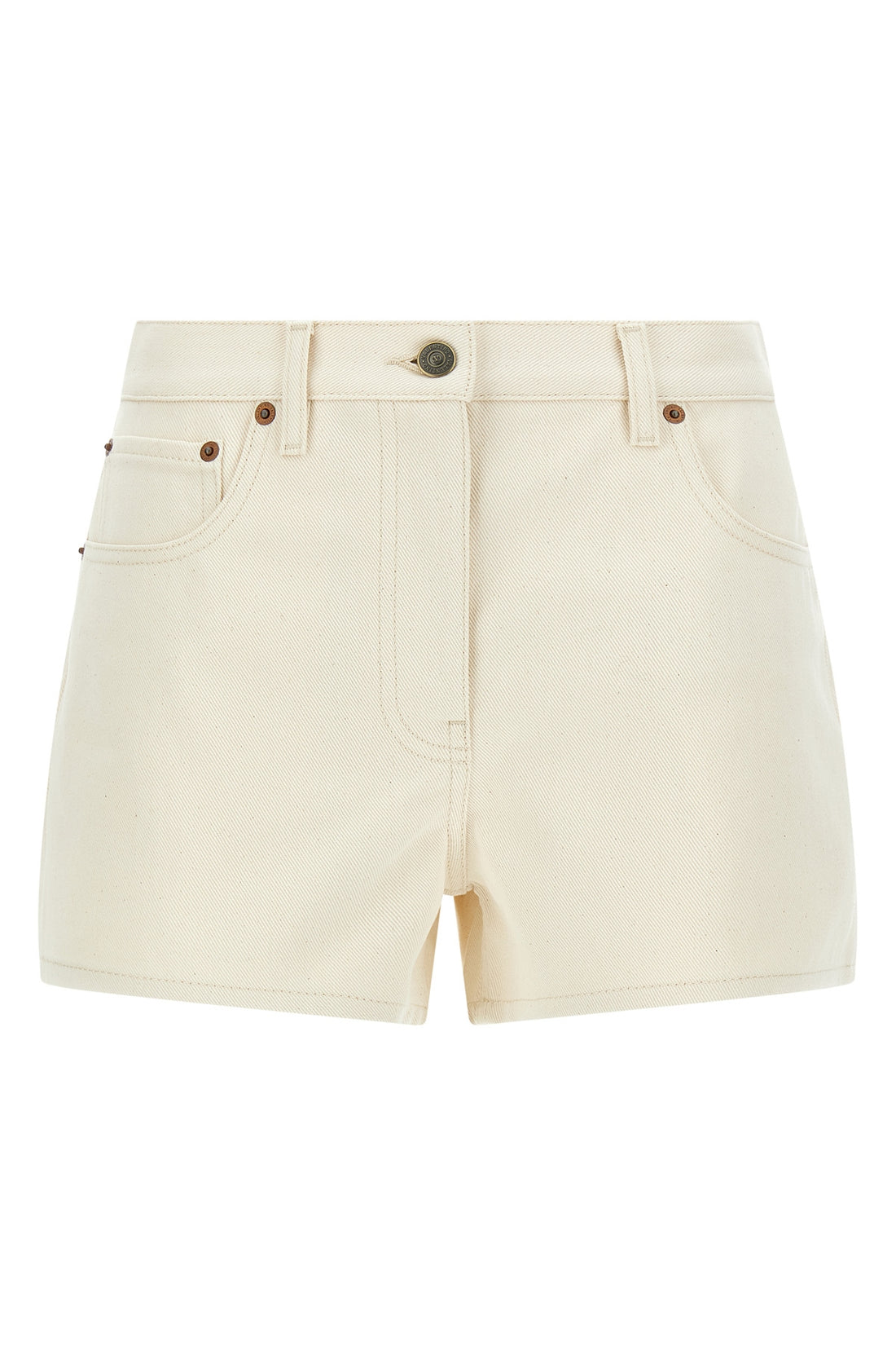 VALENTINO GARAVANI 26 garment-dyed solid denim shorts