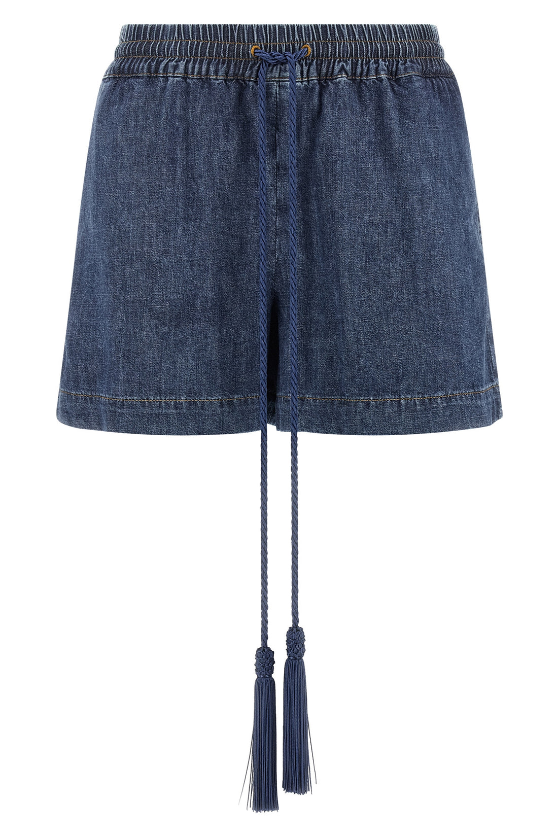 VALENTINO GARAVANI 38 solid chambray medium wash denim shorts