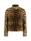 printed smooth velvet boxy jacket