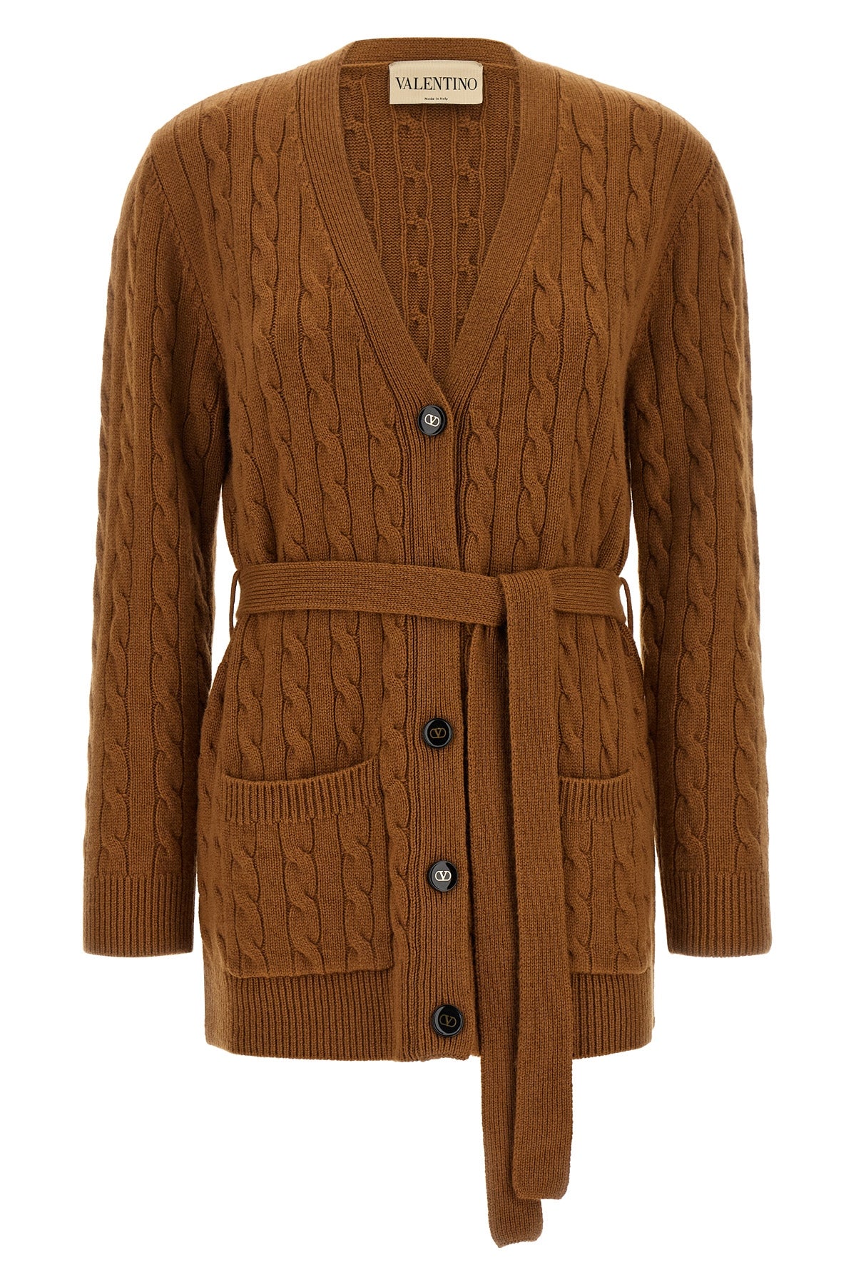 braided cashmere cardigan