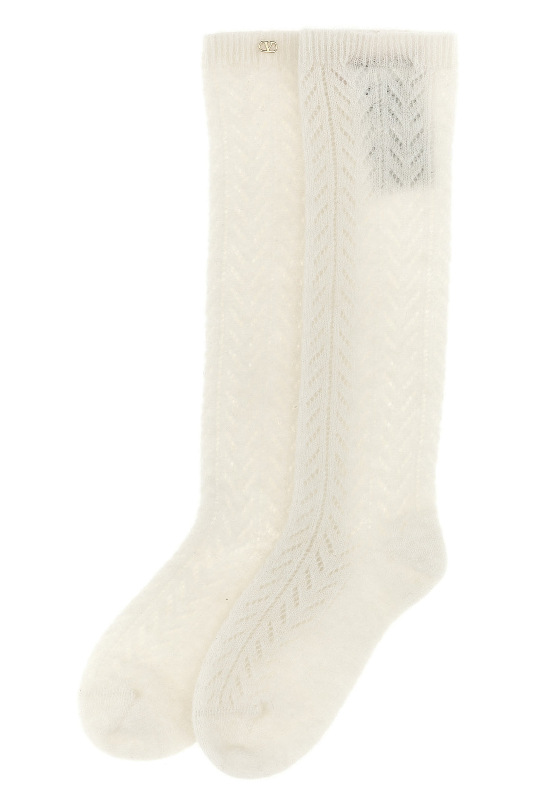 VALENTINO GARAVANI L-XL openwork socks in wool and mohair blend