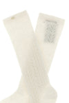 openwork socks in wool and mohair blend