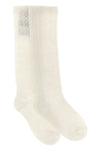 openwork socks in wool and mohair blend