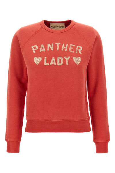 panther lady sweatshirt in brushed cotton