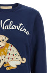 chez valentino sweatshirt in brushed cotton