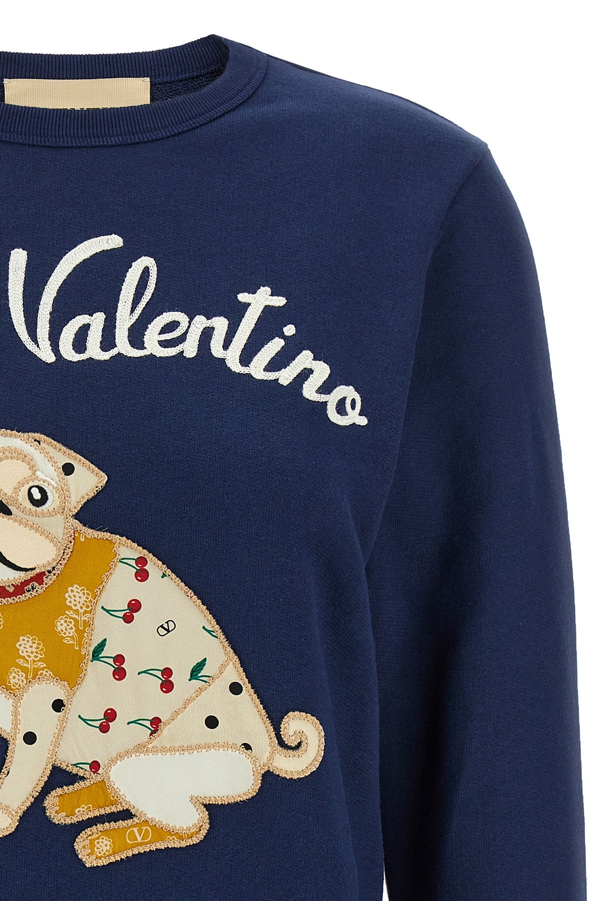 chez valentino sweatshirt in brushed cotton