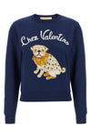 chez valentino sweatshirt in brushed cotton