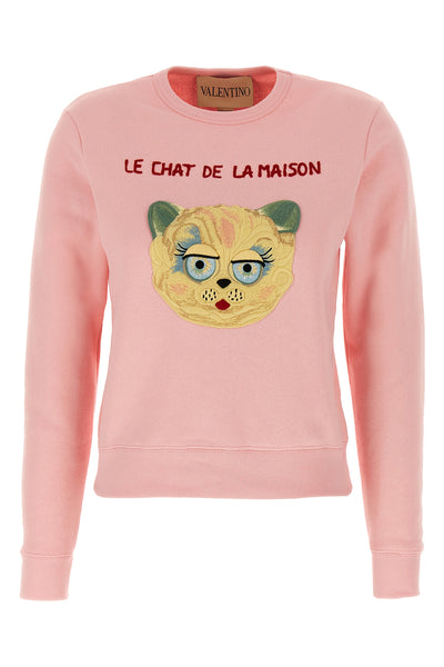 le chat de la maison sweatshirt in brushed cotton