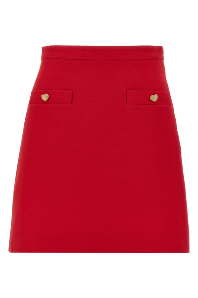 crepe couture mini skirt