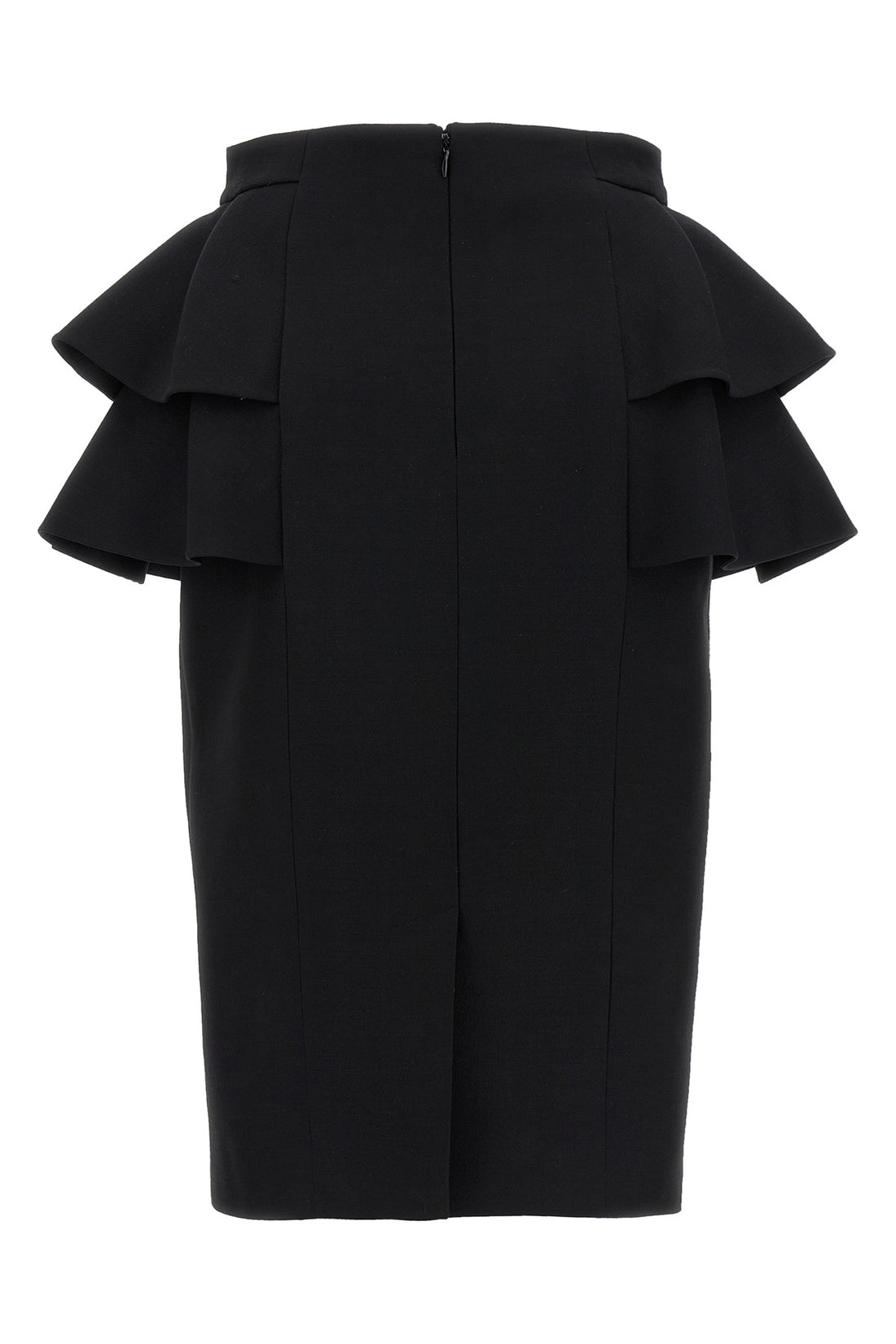 VALENTINO GARAVANI 42 midi skirt in wool and silk blend crepe couture
