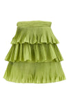 mini skirt in pleated taffeta