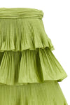 mini skirt in pleated taffeta