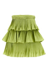 mini skirt in pleated taffeta