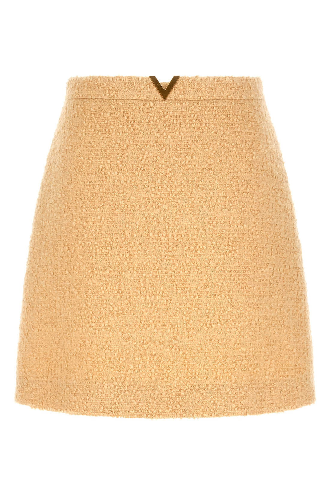 VALENTINO GARAVANI 38 curly wool tweed mini skirt