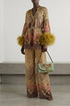 pekin voyage imaginaire paisley print silk pants