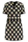 damier tweed mini dress