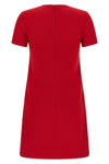 solid crêpe couture mini dress