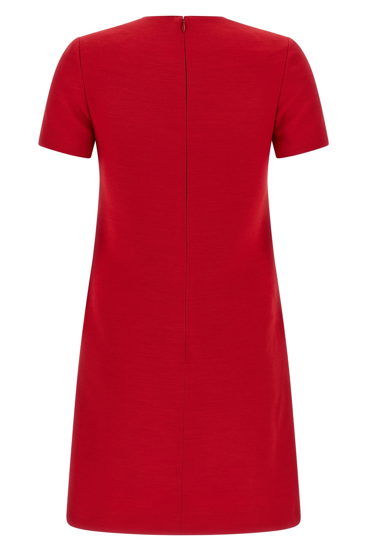 solid crêpe couture mini dress